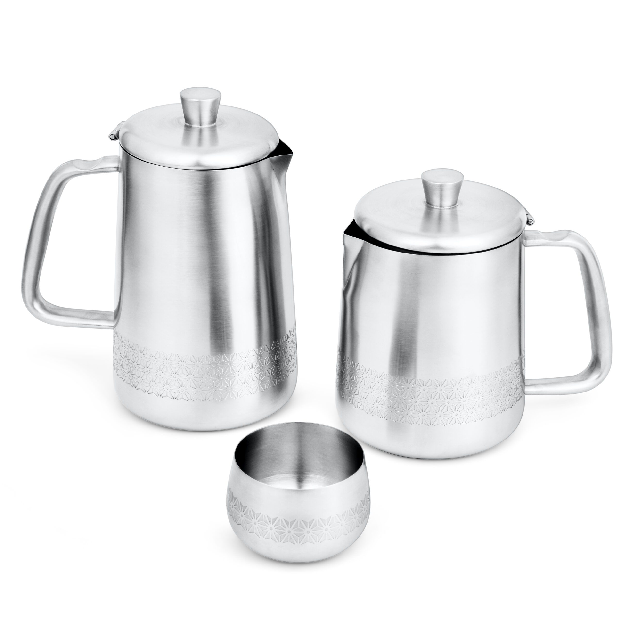 SS Sugar + Tea Coffee Plain Set